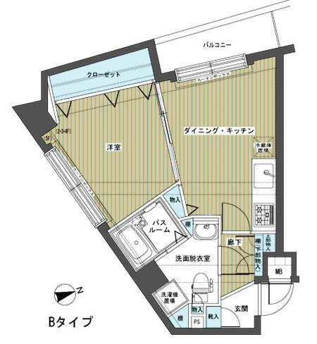 フェニックス笹塚弐番館(1DK/5階)の間取り写真