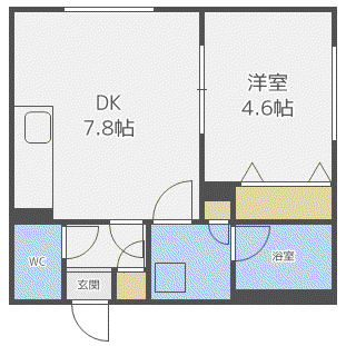 ASSO LUSSO SUMIKAWA(1DK/3階)の間取り写真