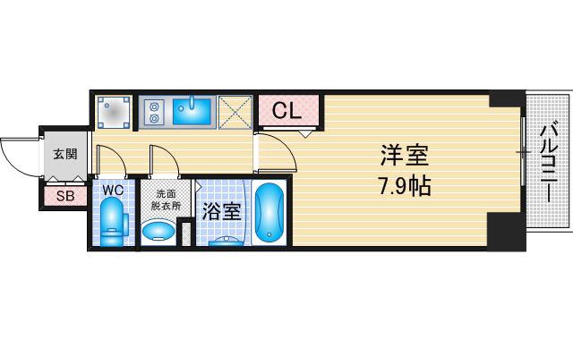 アドバンス名古屋ワイノット(1K/5階)の間取り写真