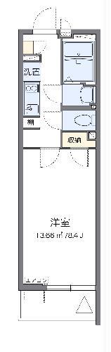 クレイノルナ ルミエール三郷(1K/3階)の間取り写真