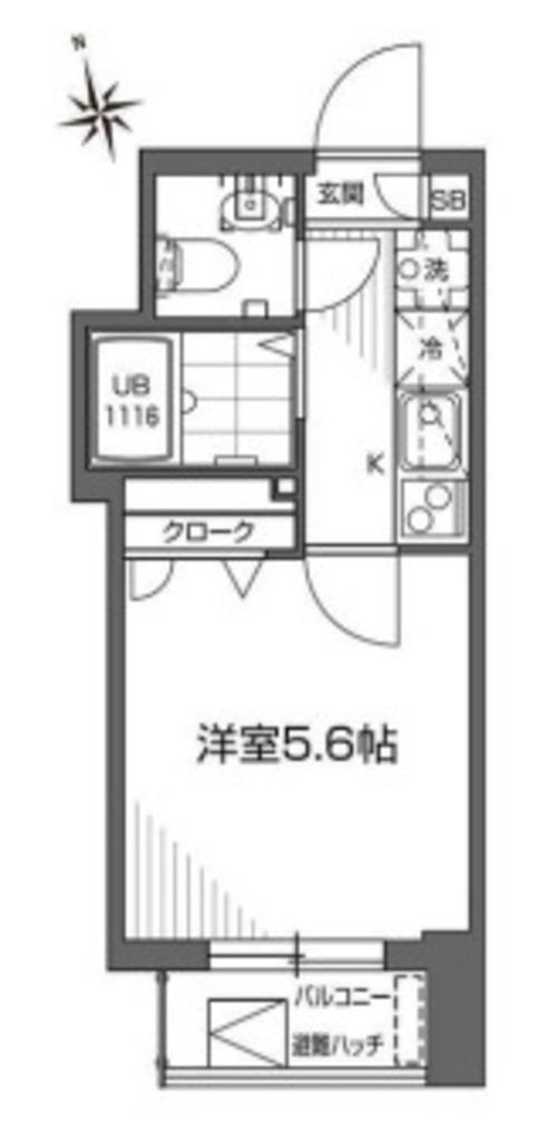 グランアセット早稲田(1K/3階)の間取り写真