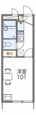 レオパレスサニーサイドヒライ(1K/1階)の間取り写真