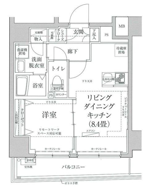 アイル プレミアム亀戸ノース(1LDK/3階)の間取り写真