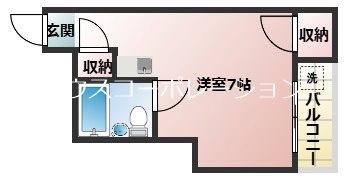 エーワン塚口(ワンルーム/3階)の間取り写真