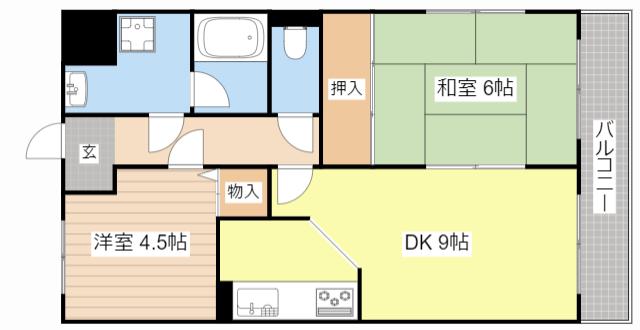 パディ・アイ・マンション(2LDK/2階)の間取り写真