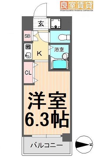 ミスターワシントンビル(ワンルーム/7階)の間取り写真