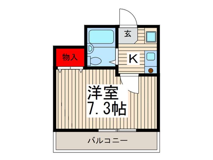 ファミール(1K/1階)の間取り写真