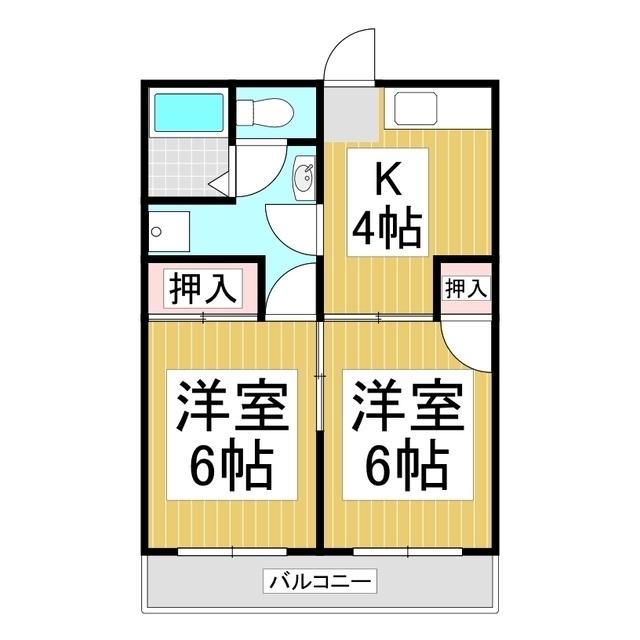 さくらパレス(2K/2階)の間取り写真