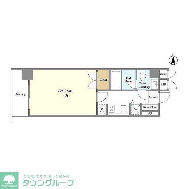 NONA PLACE渋谷神山町(1K/B1階)の間取り写真