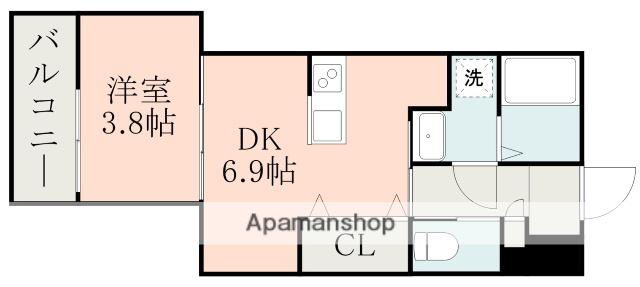 LEGEND STAGE(1DK/1階)の間取り写真