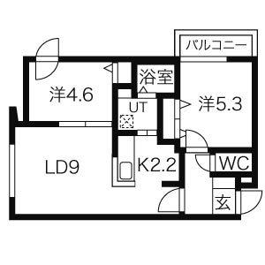 カサ リアン(2LDK/2階)の間取り写真