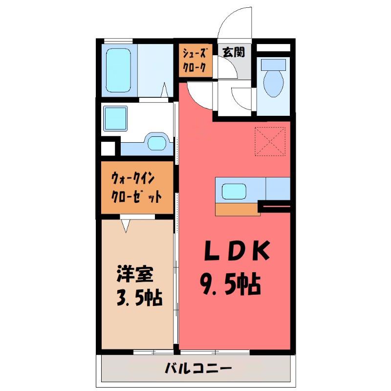 エスポワール浜町(1LDK/3階)の間取り写真