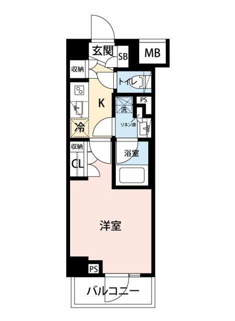 マイナビSTAYモンターニュ西葛西(1K/2階)の間取り写真