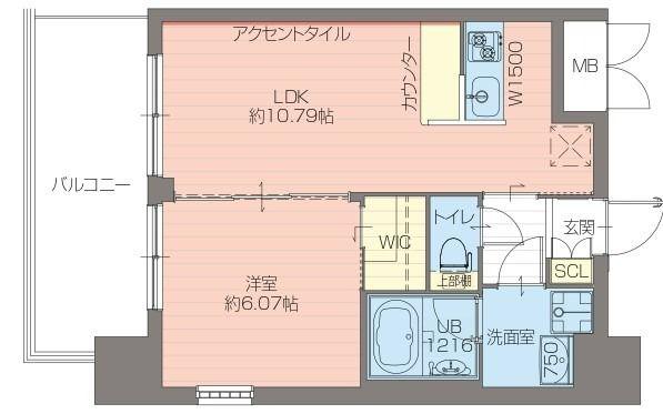 プレジオ御幣島(1LDK/10階)の間取り写真
