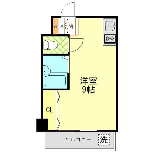第27宮庭マンション(ワンルーム/4階)の間取り写真