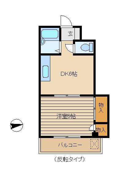 DRホームズ蕨III(1DK/3階)の間取り写真