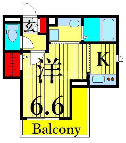 グラナーデ南千住(ワンルーム/3階)の間取り写真