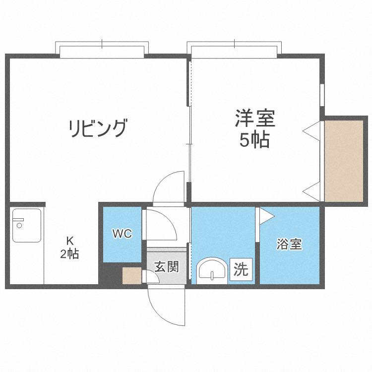 クレアハイム(1LDK/3階)の間取り写真
