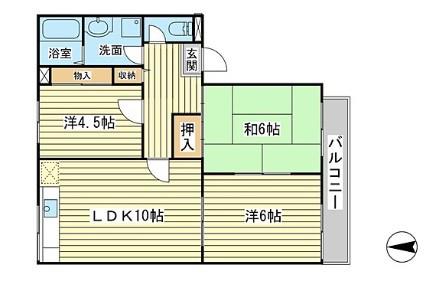 ベリーハイツ(3LDK/2階)の間取り写真