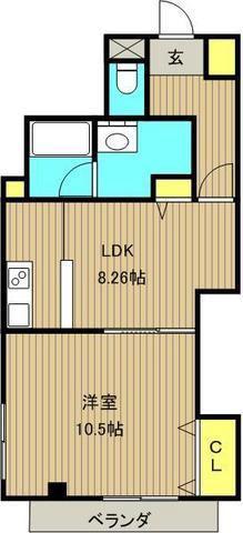 BELLWOOD 913473(1LDK/2階)の間取り写真