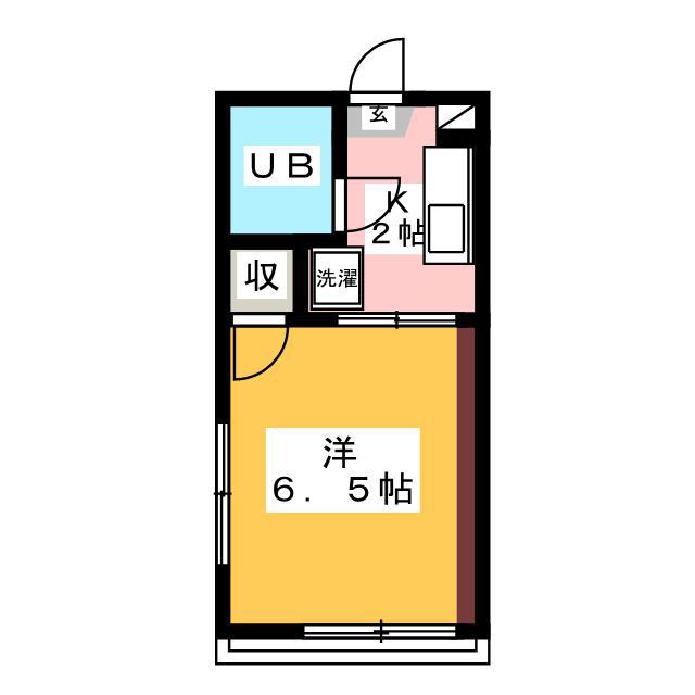 ハウスときわB館(1K/1階)の間取り写真