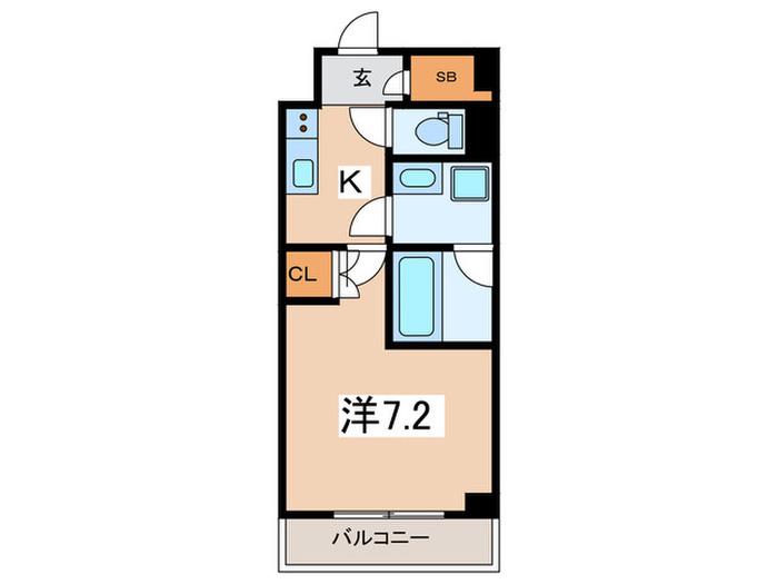 JMFレジデンス町田(1K/5階)の間取り写真