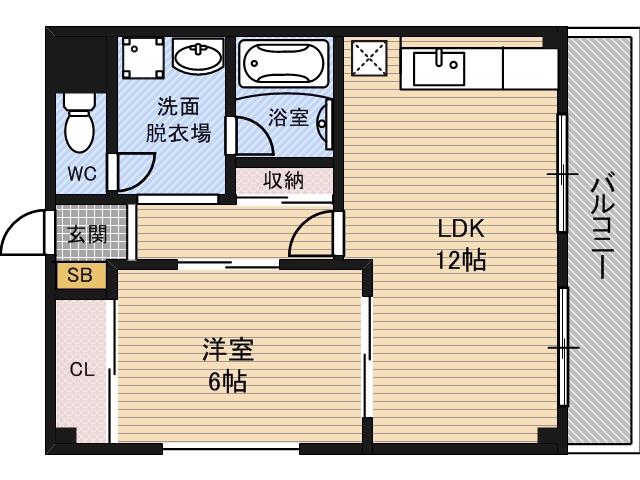 メゾングランデ(1LDK/1階)の間取り写真