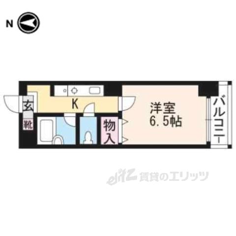 スプレール北野(1K/4階)の間取り写真