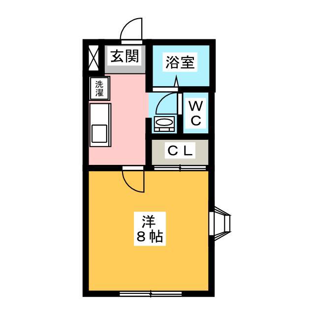 ディスメゾン(1K/2階)の間取り写真