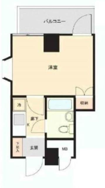 グリーンプラザ亀有(1K/2階)の間取り写真