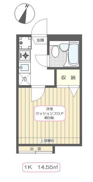 サンアべニューA(1K/2階)の間取り写真