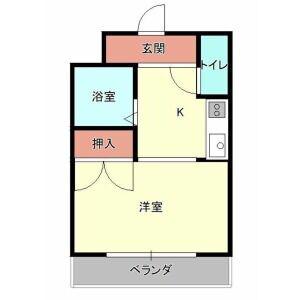 寿マンション琴塚(ワンルーム/3階)の間取り写真