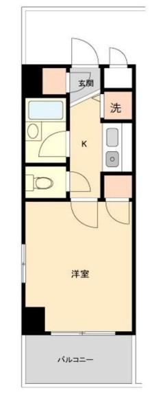 プレール西新宿(1K/5階)の間取り写真