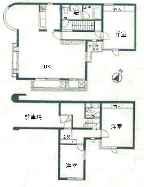 JLBグランエクリュ明大前III(3LDK/1階)の間取り写真
