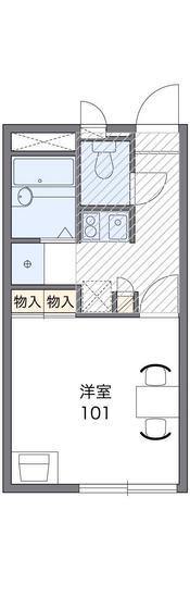 レオパレスルミエラ(1K/1階)の間取り写真