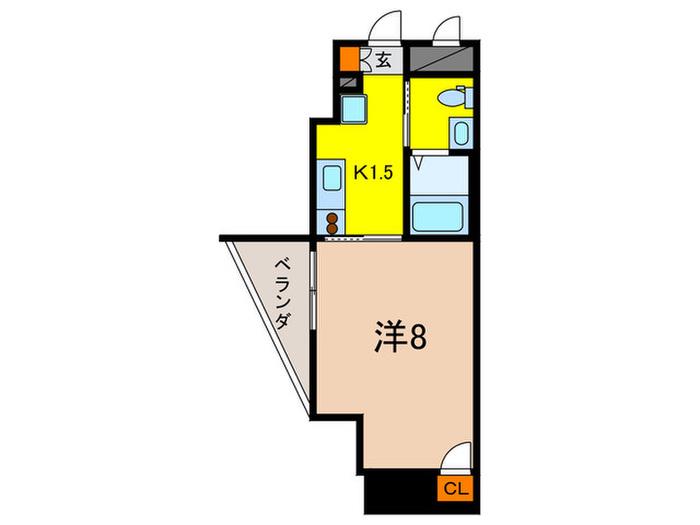 BEL AIR住吉(1K/4階)の間取り写真