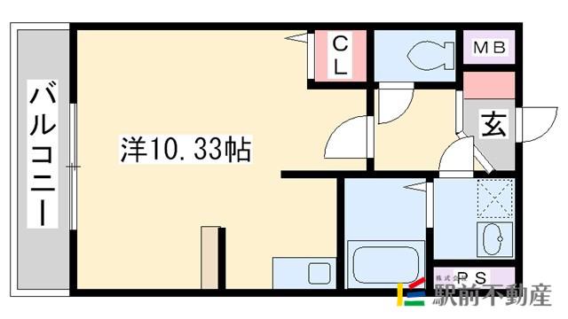 クレアーレ大野城(ワンルーム/4階)の間取り写真
