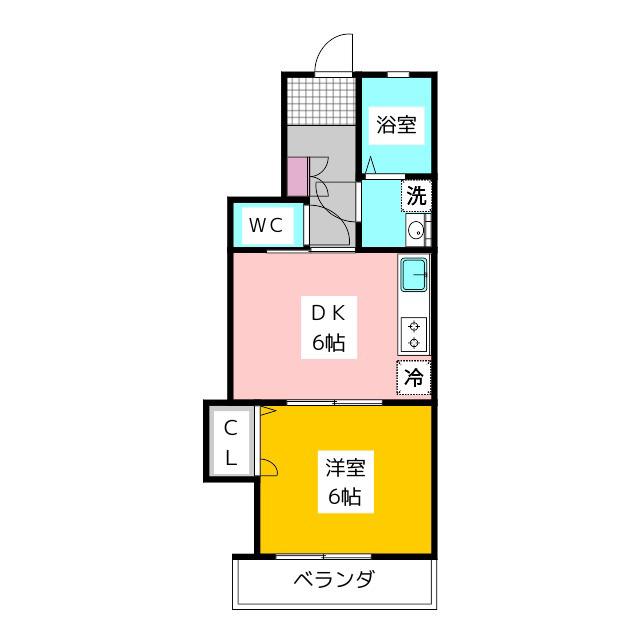 武蔵関ステーションフロント(1DK/7階)の間取り写真