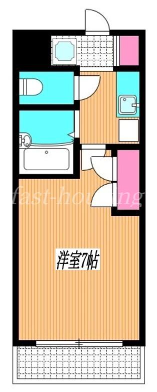 HOSHI第1マンション(1K/5階)の間取り写真