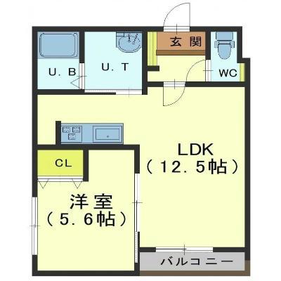 インフィニティ宮前(1LDK/3階)の間取り写真