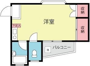 ネオアージュ西早稲田(ワンルーム/1階)の間取り写真