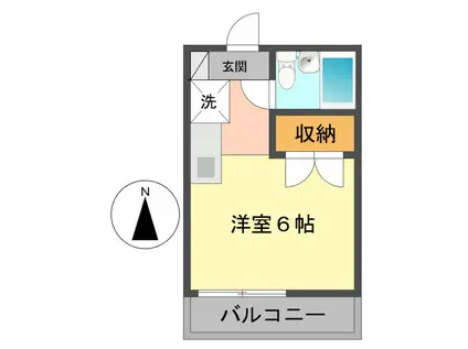 第2小山ハイツ(ワンルーム/3階)の間取り写真