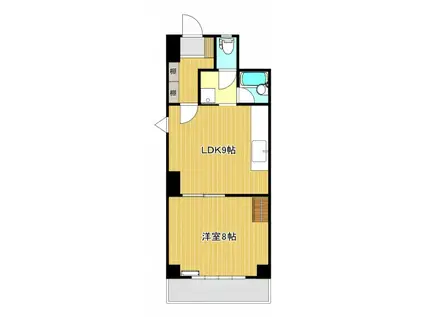 しきレジデンス真乃(1LDK/2階)の間取り写真