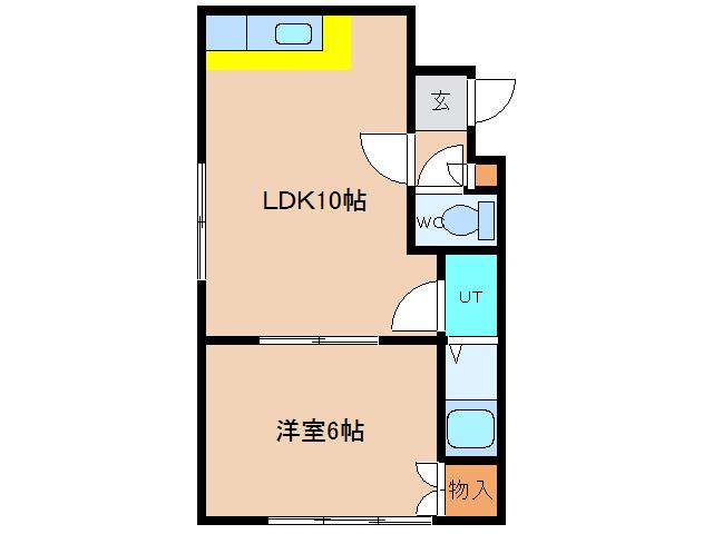 アートリウム33(1LDK/2階)の間取り写真