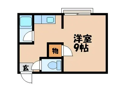 ラヴィエベール(ワンルーム/1階)の間取り写真