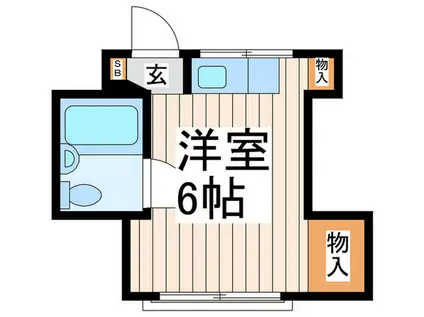 江古田ハウス(ワンルーム/2階)の間取り写真