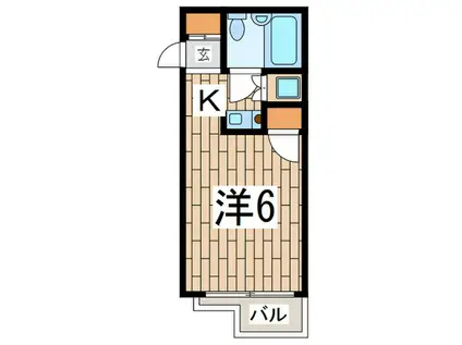 晴嵐マンション(1K/4階)の間取り写真