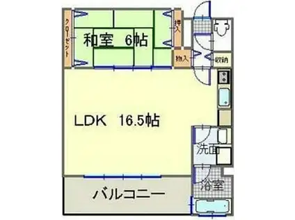 鬼怒川倶楽部(1LDK/3階)の間取り写真
