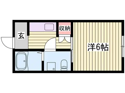 ハイム菅生台(1K/2階)の間取り写真