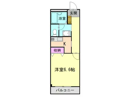 AMATAKASAGO(1K/2階)の間取り写真
